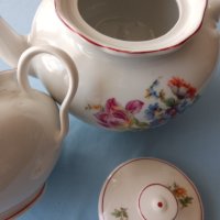  Стар Порцеланов чайник и захарница за чай , снимка 9 - Антикварни и старинни предмети - 41417845