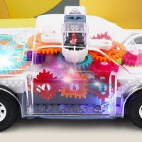 Музикална и светеща, прозрачна, полицейска кола играчка за деца, снимка 4 - Музикални играчки - 42370758