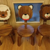 Уникални Детски Дървени столчета и маси, снимка 6 - Столове - 35816296