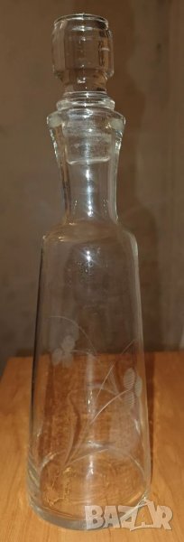 Старинно стъклено шише , снимка 1