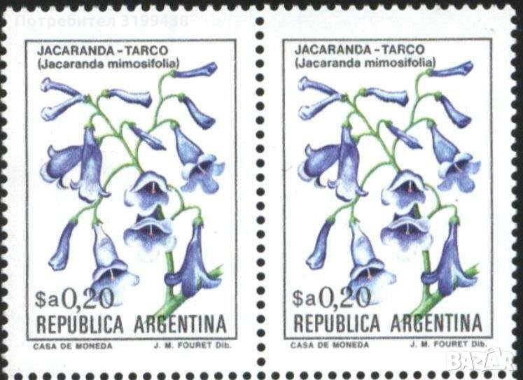 Чиста марка двойка Флора Цвете 1983 от Аржентина, снимка 1