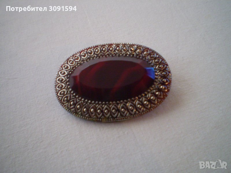  Елипсовидна Дамска брошка , снимка 1