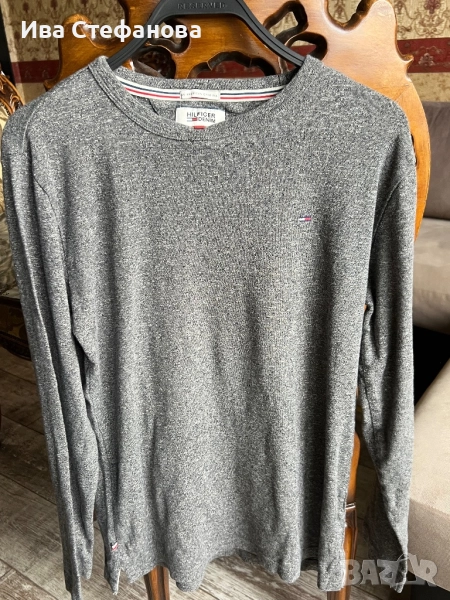 Tommy Hilfiger нова сива маркова  блуза пуловер 100 % Америка оригинал , снимка 1