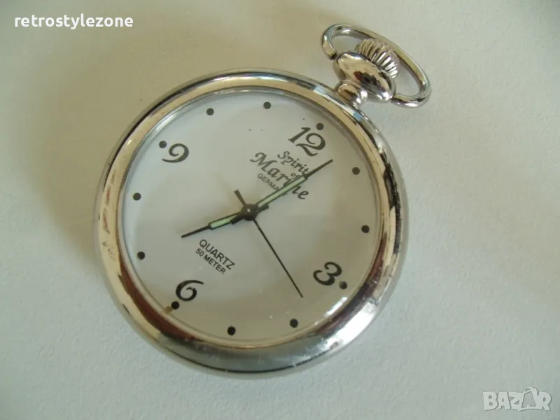 № 8017 джобен часовник - Spirit of Marine  - кварцов механизъм  - работещ , снимка 1