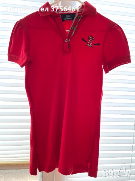 червена блуза с къс ръкав, снимка 1