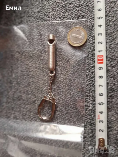  метална  свирка, ключодържател, снимка 1