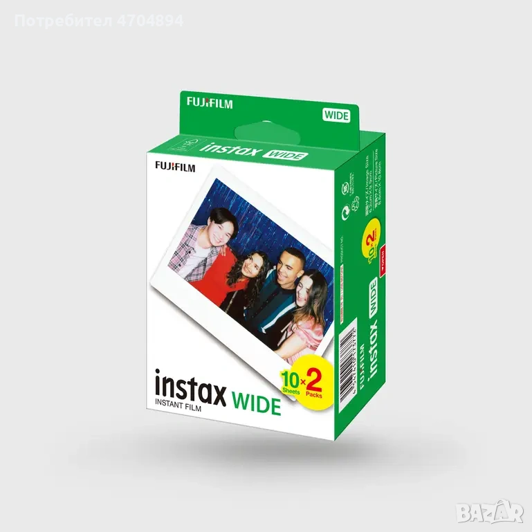 Instax Wide фотохартия – неизползвана (без кутия), снимка 1
