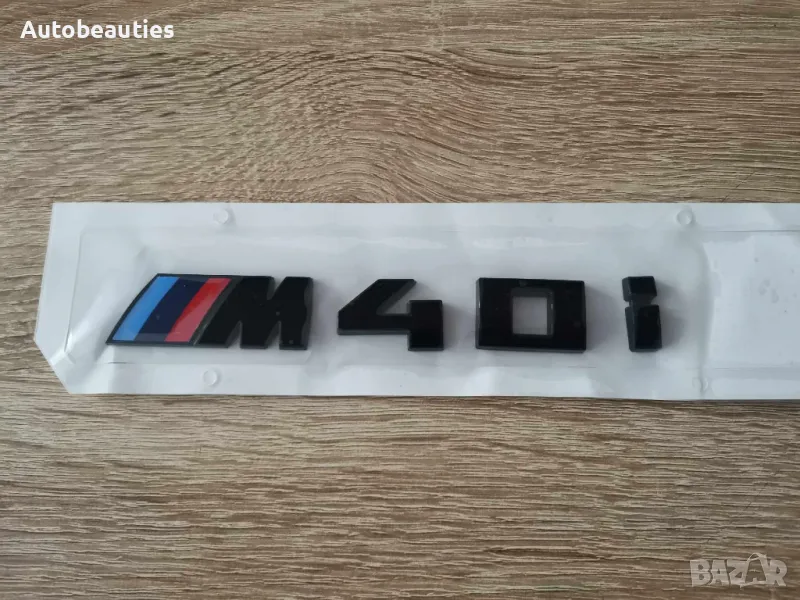 черна емблема BMW M40i малък размер, снимка 1