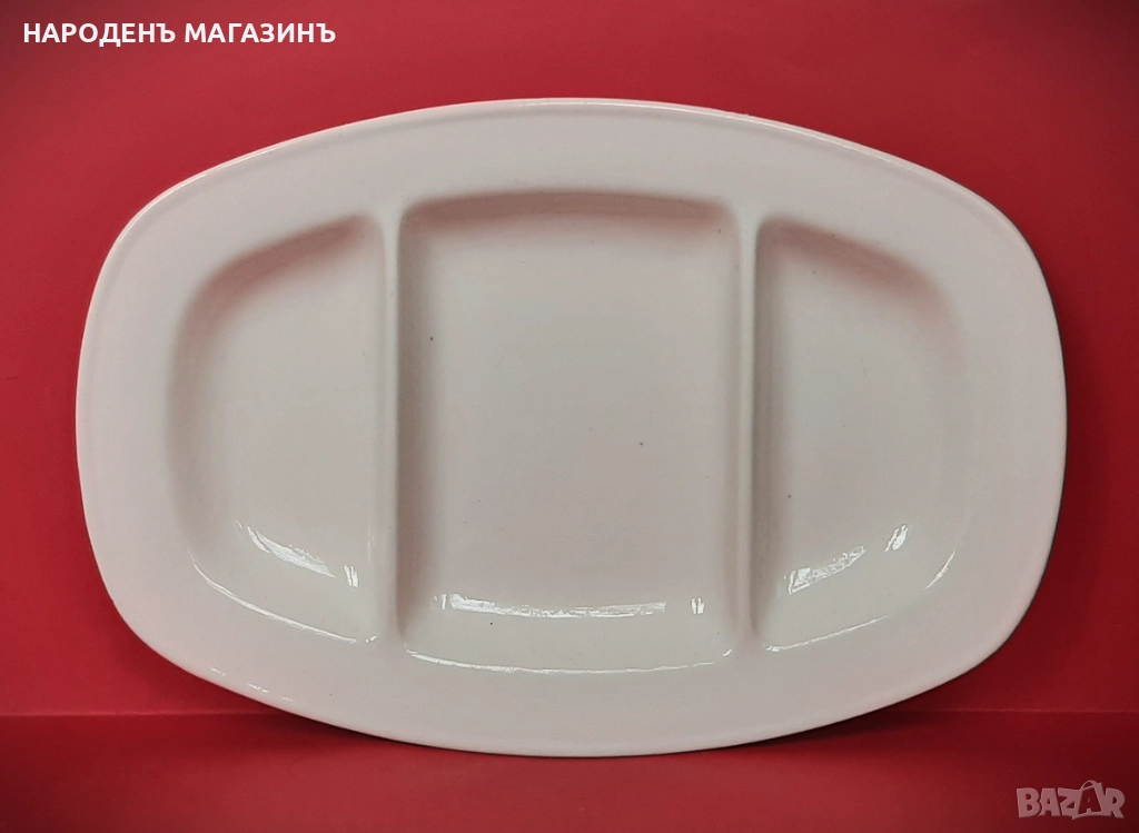 1874-1909 год. VILLEROY & BOCH – Антикварен немски порцелан Голямо порцеланово плато поднос сервиз, снимка 1