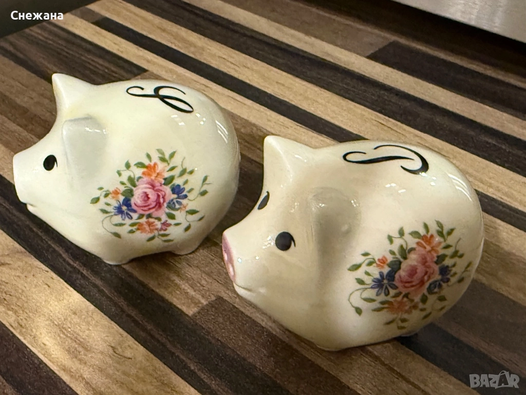 Порцеланов комплект за сол и пипер, снимка 1