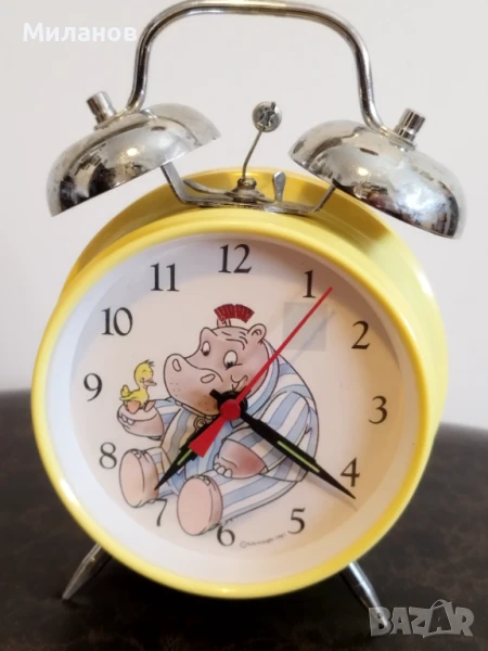 Стар механичен будилник, настолен часовник, снимка 1