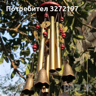 Големи Вятърни Камбанки,с Дървени Акценти - 8 Тръби, снимка 1