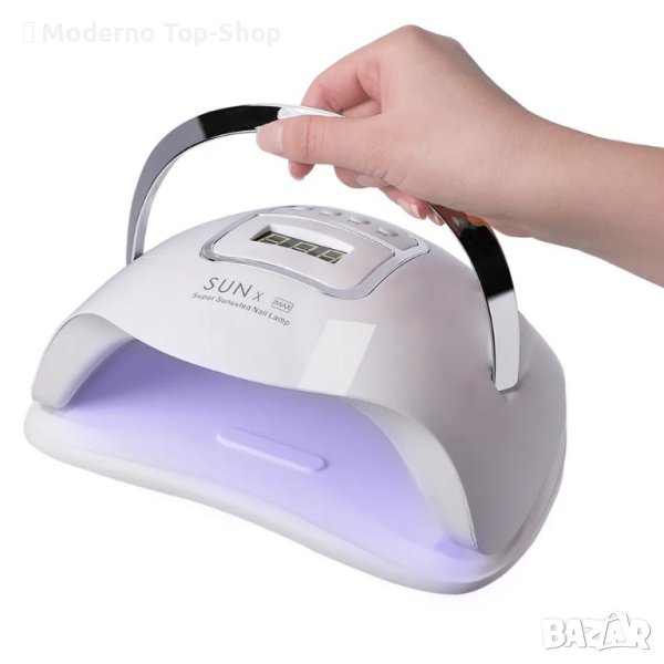 Комбинирана лампа за маникюр и педикюр SUN X Max, Бяла, UV LED, 228W, снимка 1