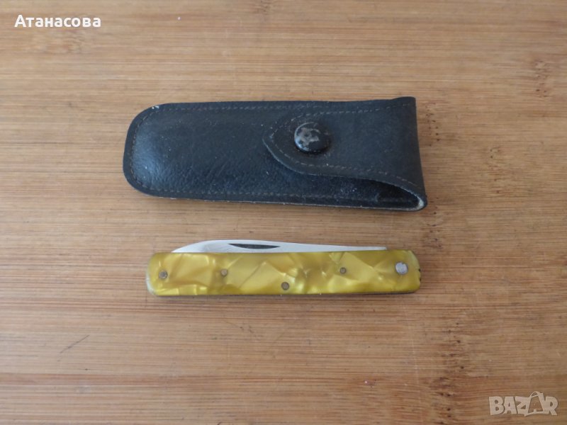 Джобно ножче с 1 острие жълто, снимка 1