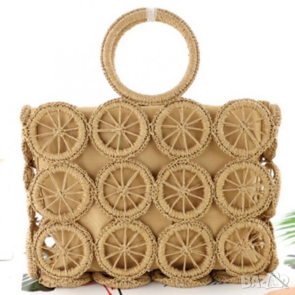 Плетена чанта Lemons Brown, снимка 1
