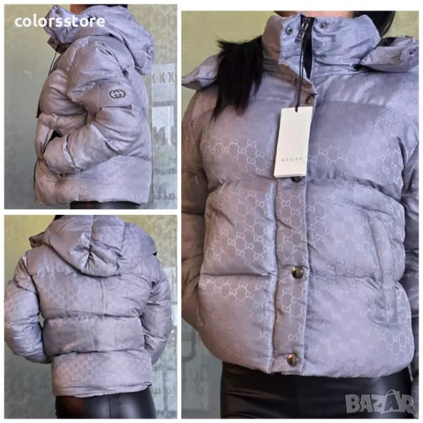 Дамско сиво зимно яке-VL20W, снимка 1