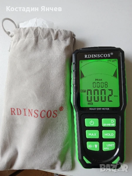 Rdinscos EMF meter rd637 -3в1 детектор , снимка 1
