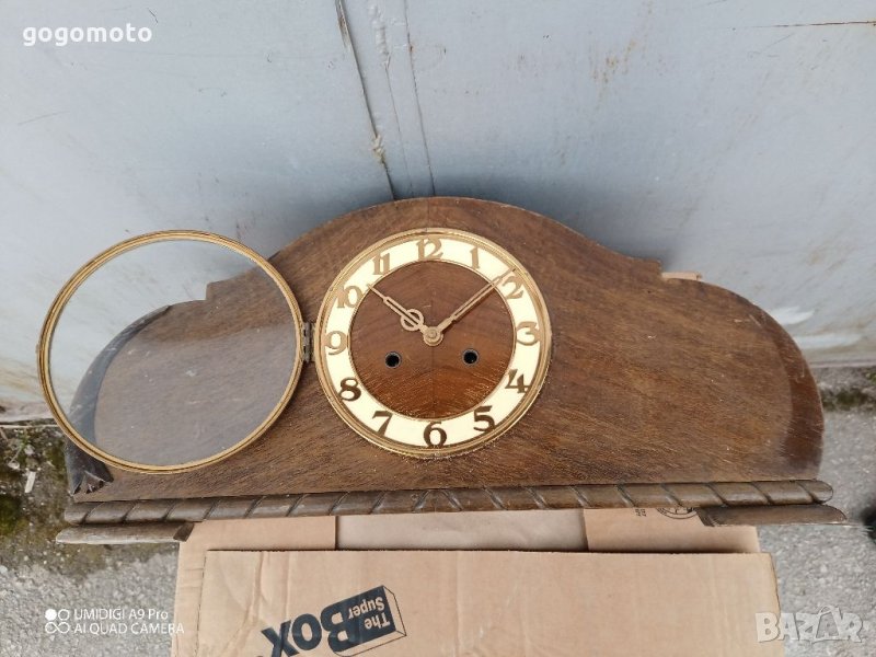 Оригинален стар каминен настолен часовник Механичен каминен часовник, снимка 1