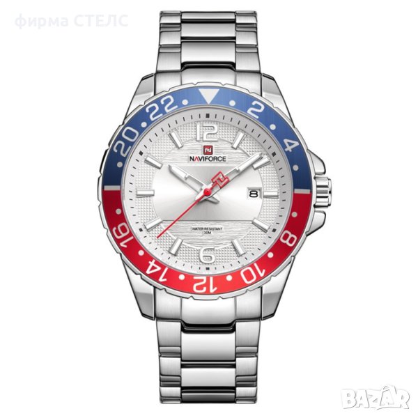 Мъжки часовник Naviforce, Неръждаема стомана, Светещи стрелки, снимка 1
