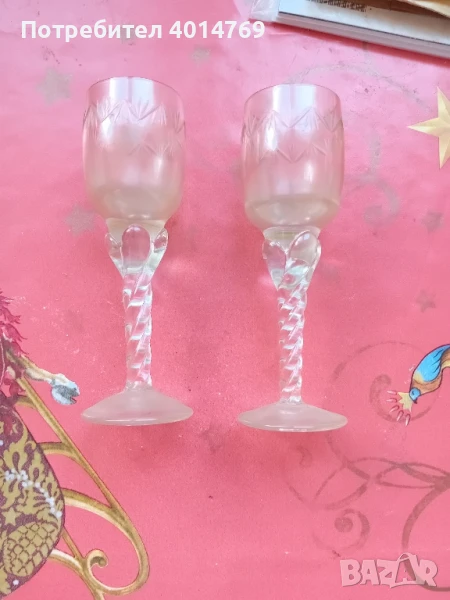 Антикварни стъклени  чашки , снимка 1