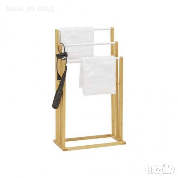 Бамбукова закачалка за кърпи, снимка 1