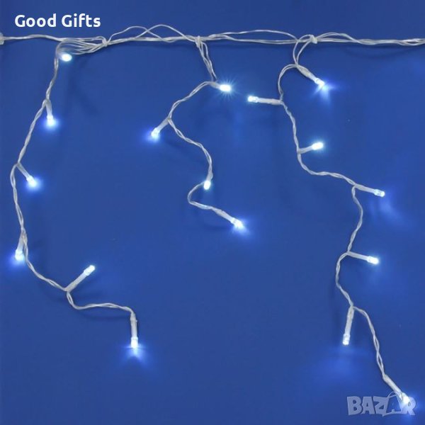 Коледни лампички Завеса, 288 LED, Студено бяло, С програми, снимка 1