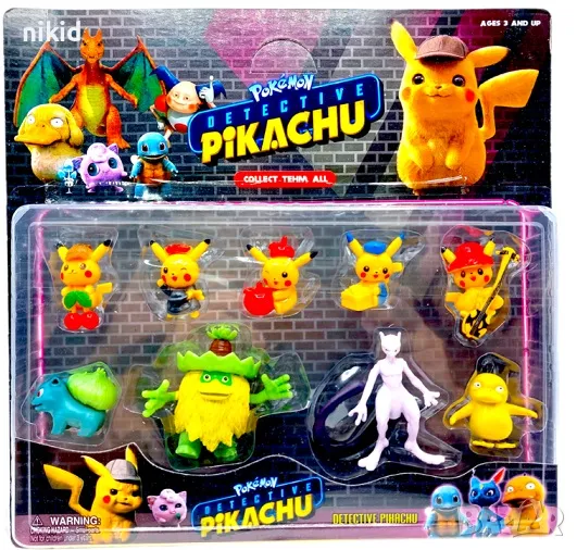 Пикачу различни от Покемон Pokemon пластмасови фигурки играчки за игра и украса торта фигурка топер, снимка 1