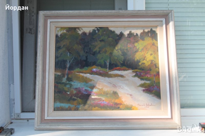 Стара Шведска картина автор Осуалд Шалин , снимка 1