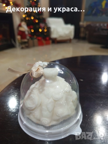 Подарък за кума Сватбена рокля от сапун