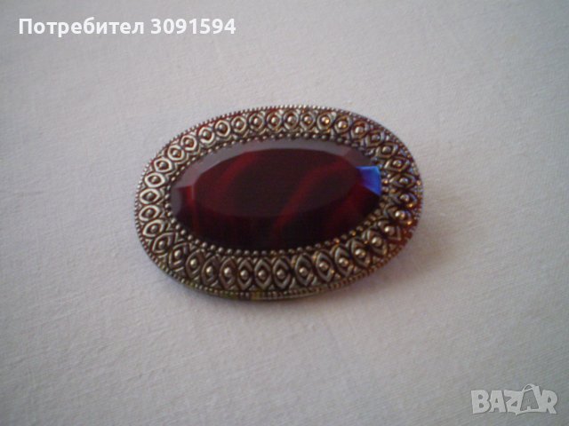  Елипсовидна Дамска брошка , снимка 1