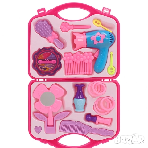 Детски козметичен комплект в куфарче, снимка 3 - Кукли - 52054253
