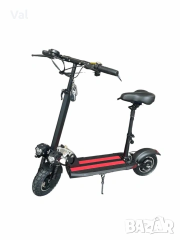 Супер бързият електрически сгъваем скутер в черно с червено, снимка 7 - Велосипеди - 53664835
