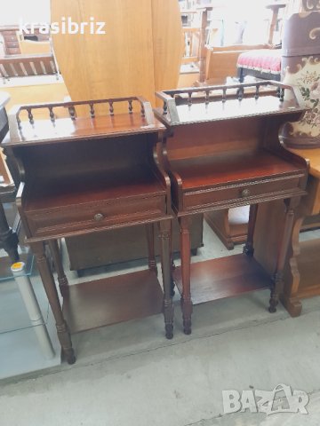 Обявената цена е за брой!Масивна Телефонна Масичка с Рафтове и Чекмедже-2 бр.-внос от Германия!