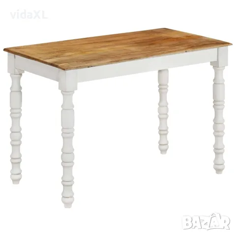 vidaXL Трапезна маса, 110x60x76 cм, мангово дърво масив