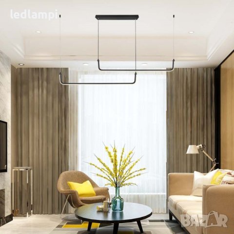 LED Полилей 24W Черен Неутрално Бяла Светлина, снимка 7 - Полилеи - 40660486