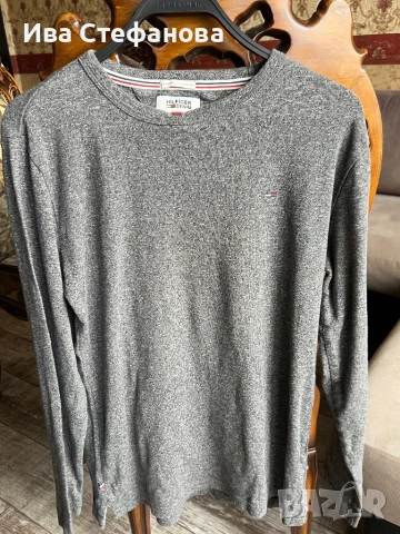 Tommy Hilfiger нова сива маркова  блуза пуловер 100 % Америка оригинал 