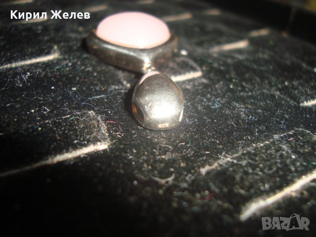 ПОЗЛАТЕН СРЕБЪРЕН АРТ МЕДАЛЬОН СРЕБРО 925 с ЮВЕЛИРНО ШЛИФОВАН РОЗОВ ОПАЛ 25164, снимка 10 - Колиета, медальони, синджири - 35926870