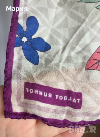 Копринен Дамски Шал Дамски малък аксесоар 100 % Коприна , снимка 12 - Шалове - 41876660