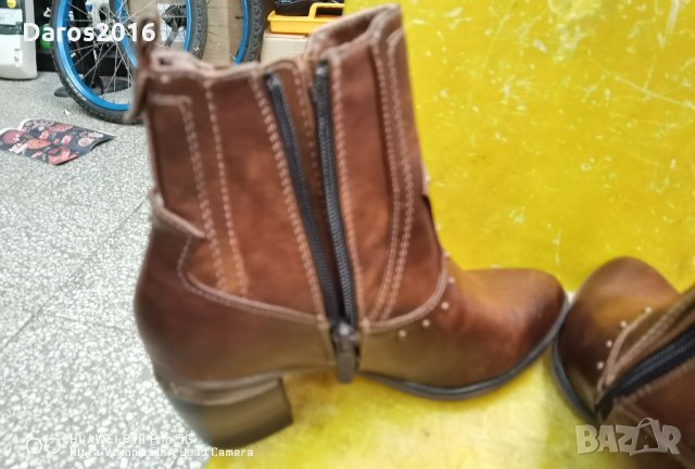 Страхотни дамски кожени боти Mustang 37 номер , снимка 7 - Дамски боти - 34527343