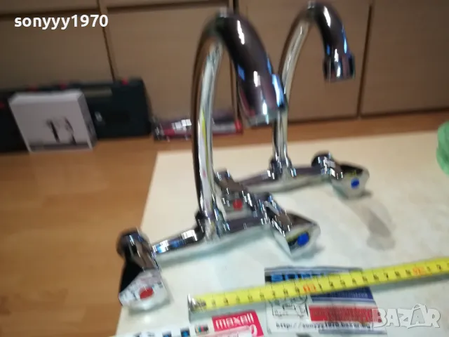 СМЕСИТЕЛ ЗА СТЕНА-ЧЕШМА С ДВЕ ВРЪТКИ 2111241021, снимка 5 - Смесители - 48048157