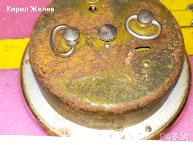 SLAVA MADE in USSR Стар КОЛЕКЦИОНЕРСКИ РУСКИ БУДИЛНИК МЕХАНИЧЕН НАСТОЛЕН ЧАСОВНИК СЛАВА СССР 13696, снимка 9 - Антикварни и старинни предмети - 44536257