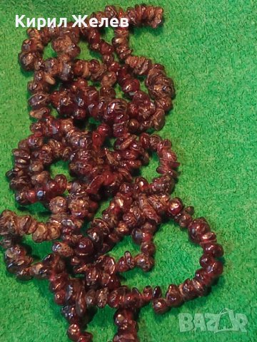 КОЛИЕ НАТУРАЛЕН ТЪМНО-ЧЕРВЕН ГРАНАТ РЯДКО 71611, снимка 3 - Колиета, медальони, синджири - 29546529