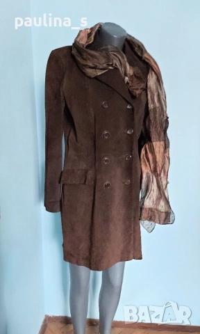 ВИНТИДЖ! Два броя / Дамски френски блейзър, манто / преходно палто / от естествен велур "Pauw", снимка 4 - Палта, манта - 53200363