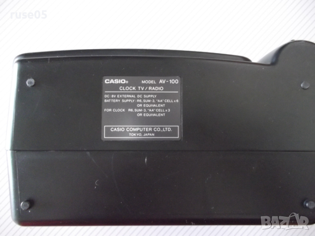 Телевизор "CASIO-AV-100-FM/AM 2 Band Radio Clock Television", снимка 8 - Телевизори - 44925956