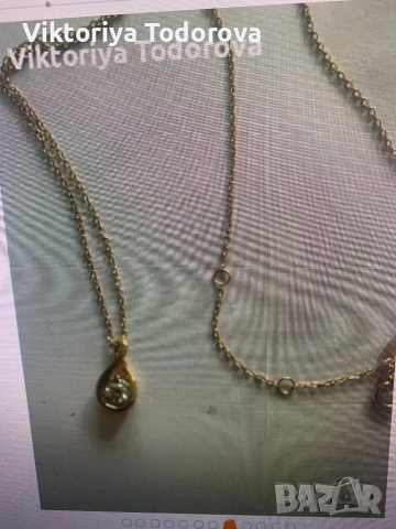 Ново колие с диамант-0,20к-Топ оферта, снимка 3 - Колиета, медальони, синджири - 48320500