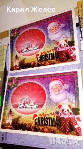ЛОТ 4 СТАРИ ПОЩЕНСКИ КАРТИЧКИ ТЕМА ВЕСЕЛА КОЛЕДА ЧЕСТИТКА за НОВА ГОДИНА 7447, снимка 3 - Филателия - 38810912