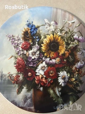 Порцеланова чиния за стена , снимка 2 - Антикварни и старинни предмети - 53425581