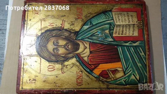 стара икона Исус Христос, снимка 8 - Икони - 46010523