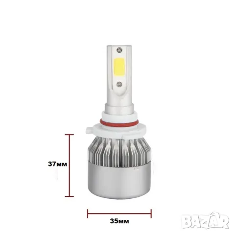 С6 Диодни LED крушки за фарове халогени H1 H3 H4 H7 H8 H11 HB3 HB4, снимка 7 - Аксесоари и консумативи - 49200729