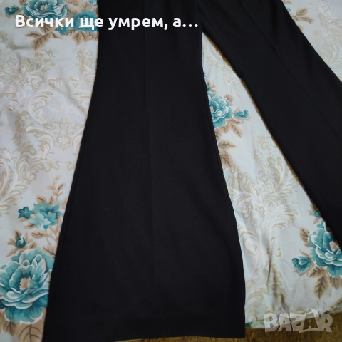 Нов черен прав панталон h&m, снимка 3 - Панталони - 52886255
